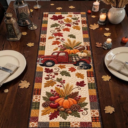 Vintage truck football harvest - vintage,