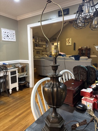 Tyndale heavy brass table lamp - table,