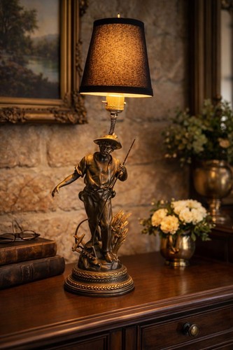 Antique figural table lamp - antique,